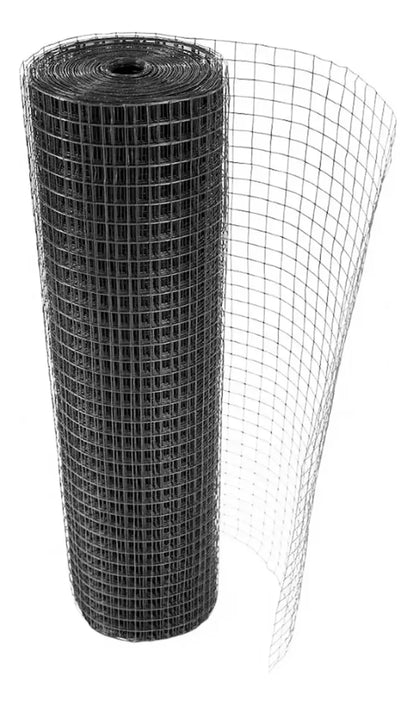 Malla Plastificada Negra 1/2" e=7mm    90cm x 10mt