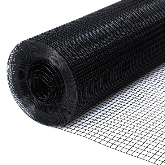 Malla Plastificada Negra 1/2" e=7mm    60cm x 10mt
